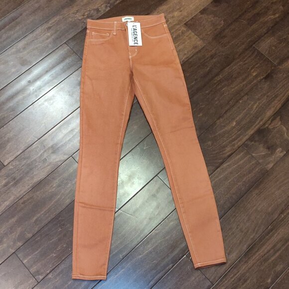 L'Agence Marguerite Coated Skinny Jeans SIZE 25 NEW WITH TAGS - Picture 1 of 6